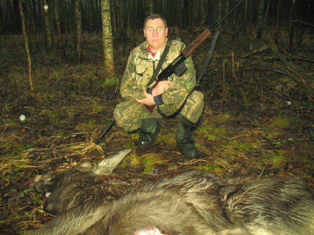 8 Загонная охота на лося 16 12 2011