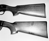 Приклады тестируемых ружей: сверху - Beretta AL391 Urika, снизу - Browning Gold Fusion